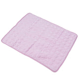 Pet Cooling Mat Breathable Soft Summer Dog Cat Sleeping Pad for Kennel Sofa Bed FloorPink XL - Low Angle