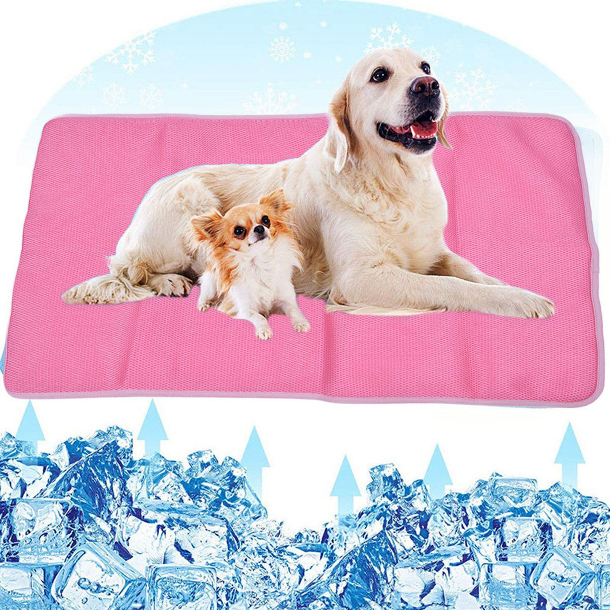 Pet Cooling Mat Breathable Soft Summer Dog Cat Sleeping Pad for Kennel Sofa Bed FloorPink XL