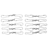 10pcs Hanging Hook Stainless Steel 360° Rotating Hook for Bird Feeder Wind Chimes7cm