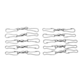10pcs Hanging Hook Stainless Steel 360° Rotating Hook for Bird Feeder Wind Chimes7cm - Front View