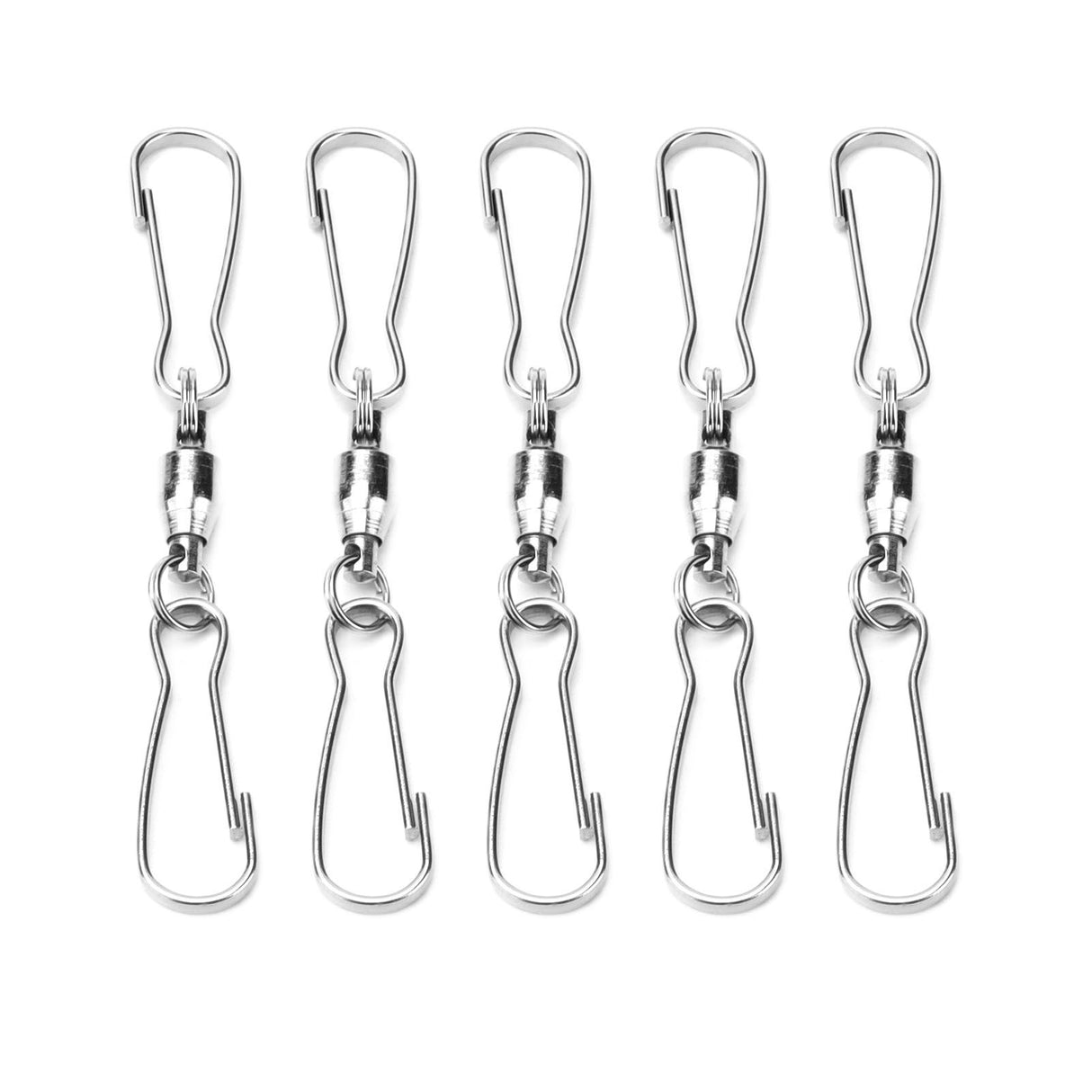 10pcs Hanging Hook Stainless Steel 360° Rotating Hook for Bird Feeder Wind Chimes7cm