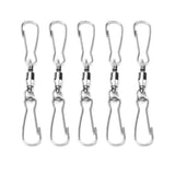 10pcs Hanging Hook Stainless Steel 360° Rotating Hook for Bird Feeder Wind Chimes7cm