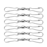 10pcs Hanging Hook Stainless Steel 360° Rotating Hook for Bird Feeder Wind Chimes7cm