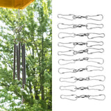 10pcs Hanging Hook Stainless Steel 360° Rotating Hook for Bird Feeder Wind Chimes7cm - Extra Image