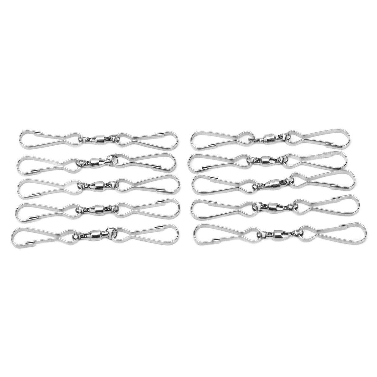10pcs Hanging Hook Stainless Steel 360° Rotating Hook for Bird Feeder Wind Chimes8.2cm