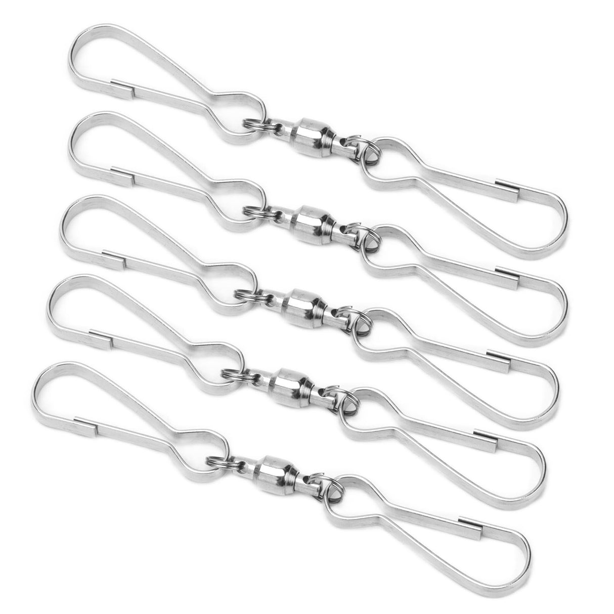 10pcs Hanging Hook Stainless Steel 360° Rotating Hook for Bird Feeder Wind Chimes8.2cm