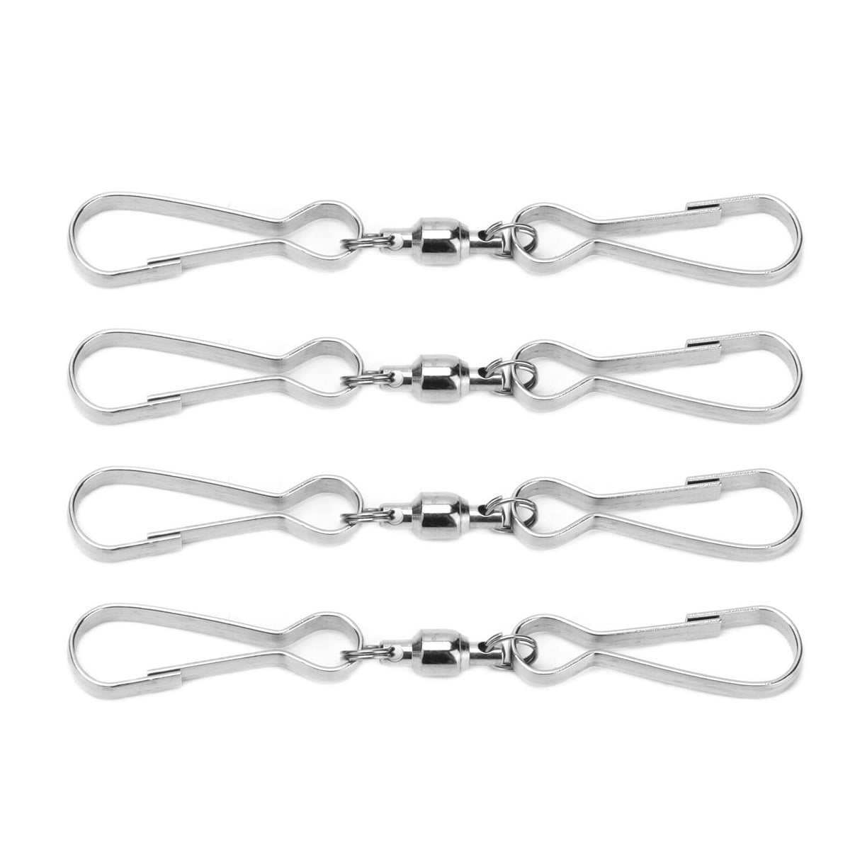 10pcs Hanging Hook Stainless Steel 360° Rotating Hook for Bird Feeder Wind Chimes8.2cm