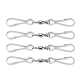 10pcs Hanging Hook Stainless Steel 360° Rotating Hook for Bird Feeder Wind Chimes8.2cm
