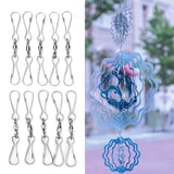 10pcs Hanging Hook Stainless Steel 360° Rotating Hook for Bird Feeder Wind Chimes8.2cm - Extra Image