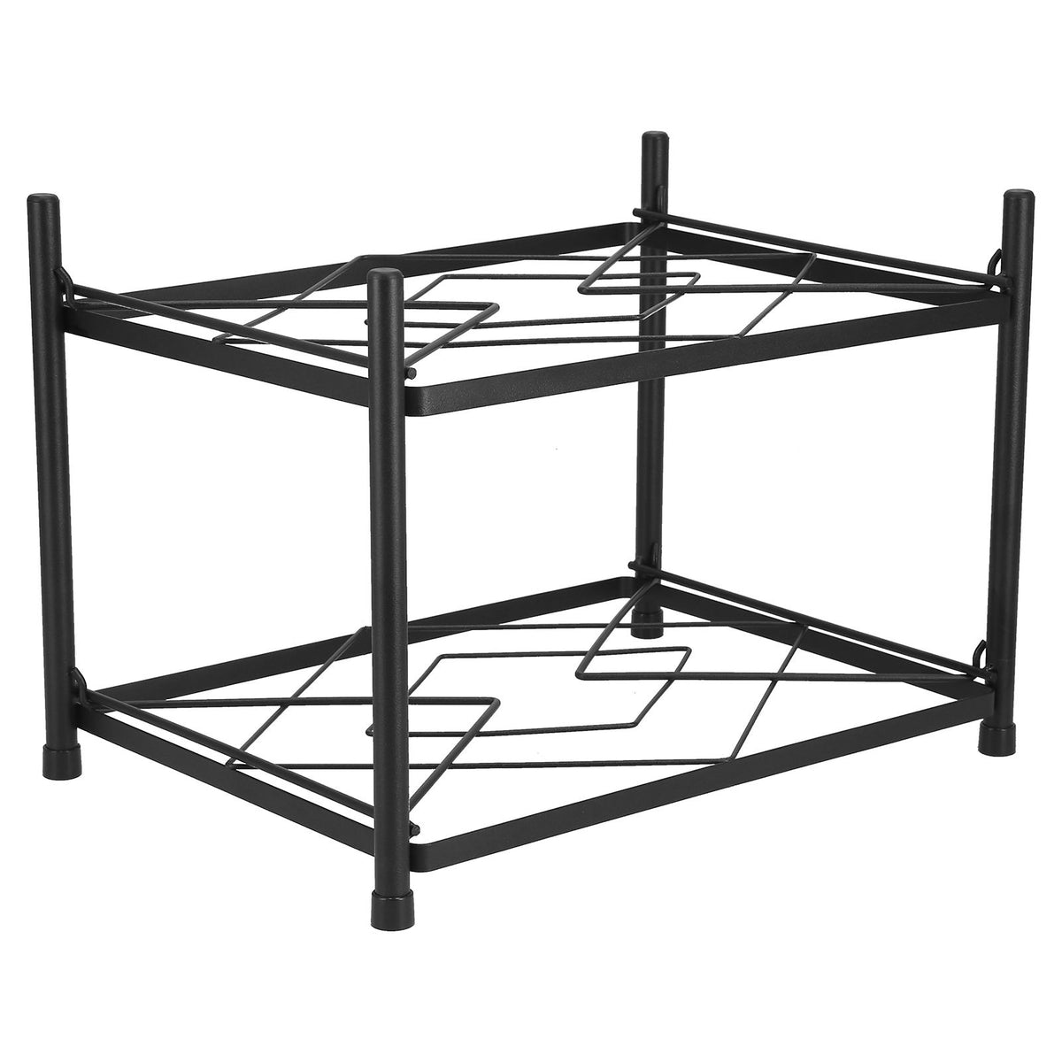 Multi Layer Pot Rack Free Standing Pan Organizer Holder Shelf Electric Cooker Cookware Rack for Kitchen2 Layer
