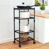 Multi Layer Pot Rack Free Standing Pan Organizer Holder Shelf Electric Cooker Cookware Rack for Kitchen3 Layer