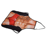 Muscle Pattern Funny Novelty Apron Kitchen Apron for Men Women Chef Waitress BBQ Baking - Top-Down View
