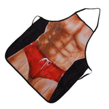 Muscle Pattern Funny Novelty Apron Kitchen Apron for Men Women Chef Waitress BBQ Baking