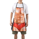 Muscle Pattern Funny Novelty Apron Kitchen Apron for Men Women Chef Waitress BBQ Baking - Extra Image