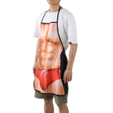 Muscle Pattern Funny Novelty Apron Kitchen Apron for Men Women Chef Waitress BBQ Baking