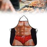 Muscle Pattern Funny Novelty Apron Kitchen Apron for Men Women Chef Waitress BBQ Baking - Extra Image