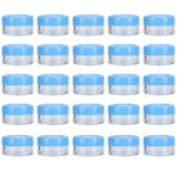 Empty Cream Container 25pcs Plastic Compact Round Small Cosmetic Jar for Travel