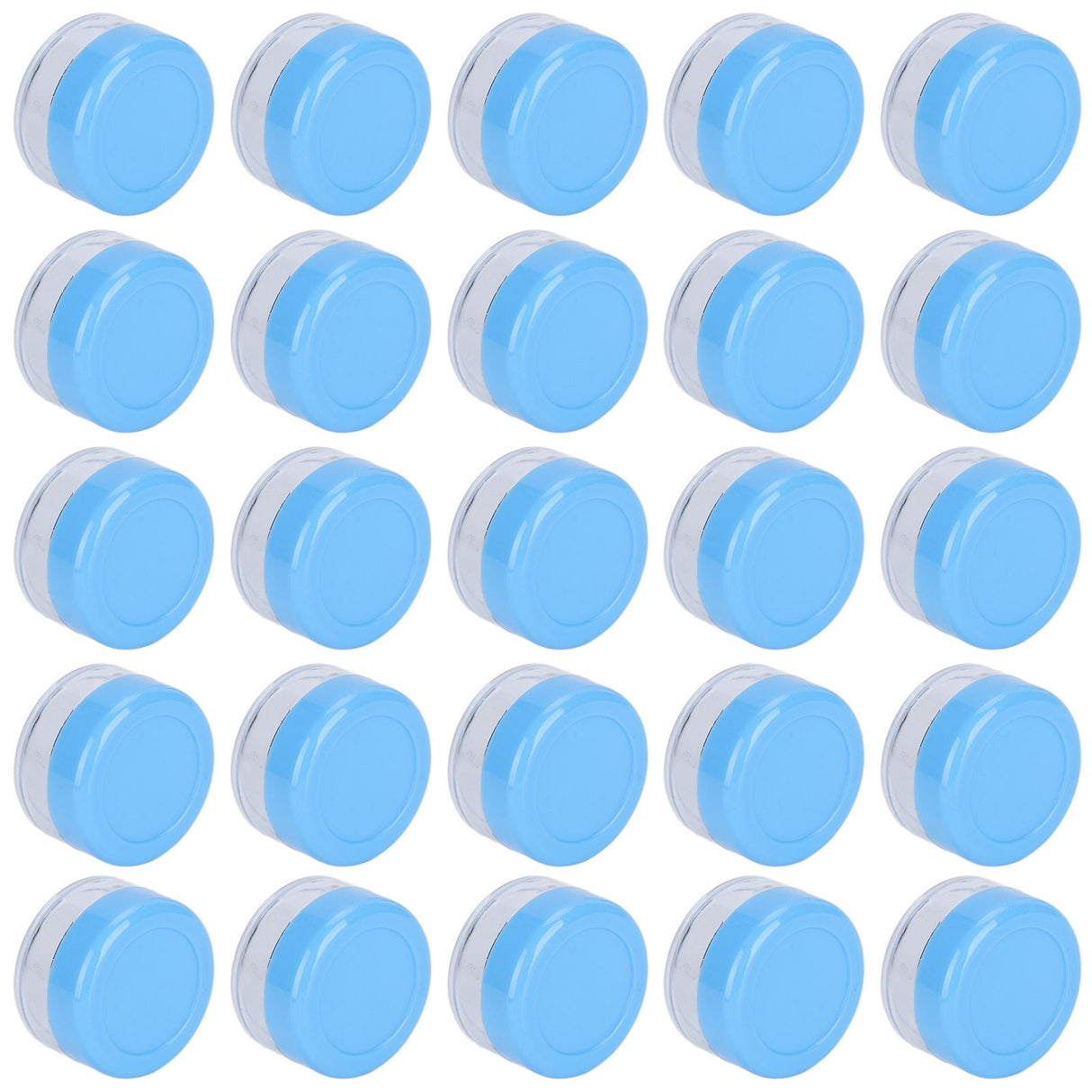 Empty Cream Container 25pcs Plastic Compact Round Small Cosmetic Jar for Travel