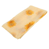 Sheer Curtain Sunflower Pattern Transparent Balcony Window Curtains Decor for Bedroom Living Room - Front View
