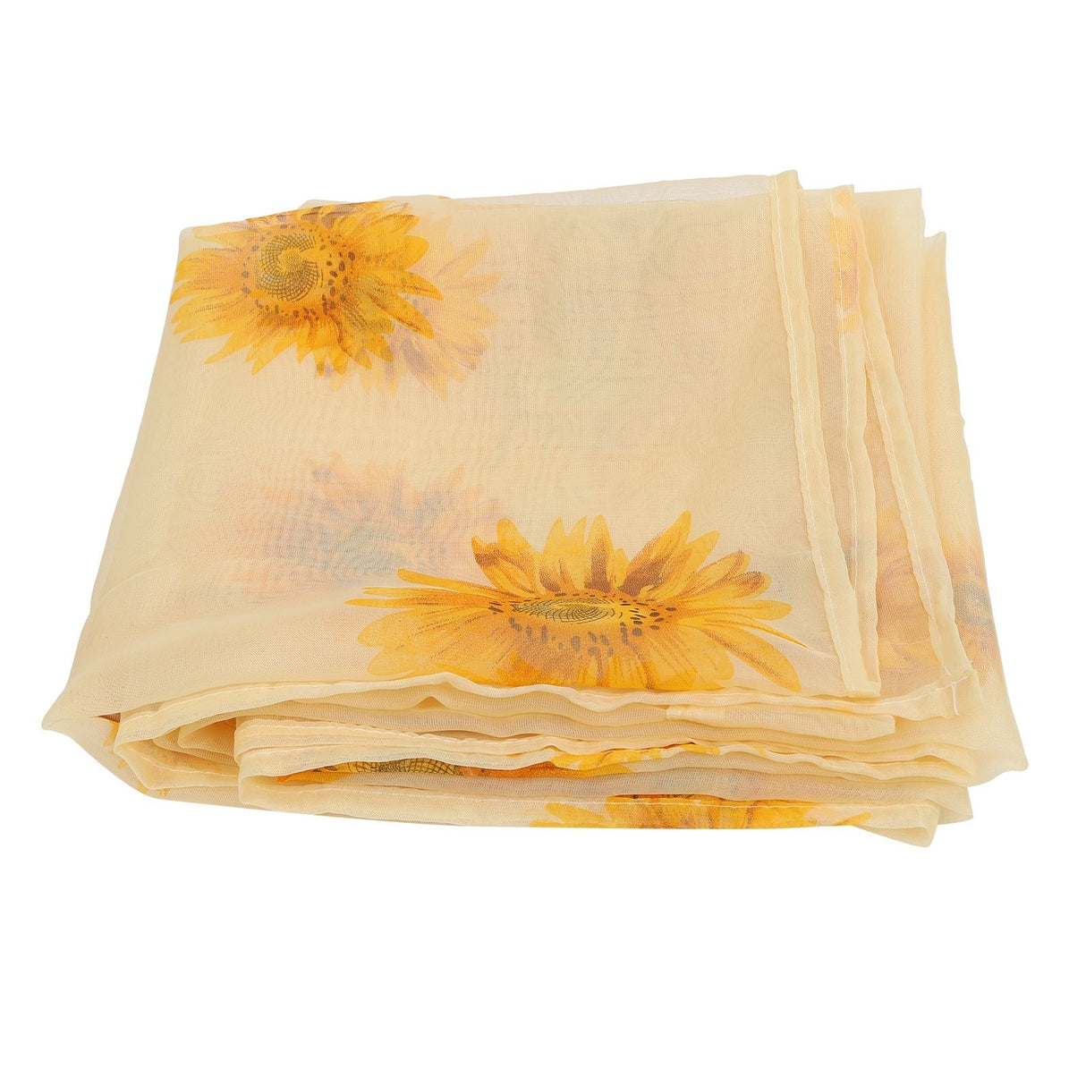 Sheer Curtain Sunflower Pattern Transparent Balcony Window Curtains Decor for Bedroom Living Room