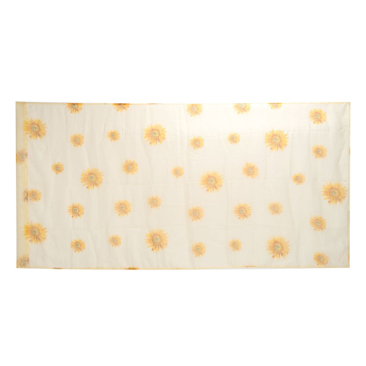 Sheer Curtain Sunflower Pattern Transparent Balcony Window Curtains Decor for Bedroom Living Room