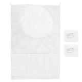 White Thickened Laundry Storage Bag WallMounted Toys Net Bag for Bathroom Laundry(with Grid )