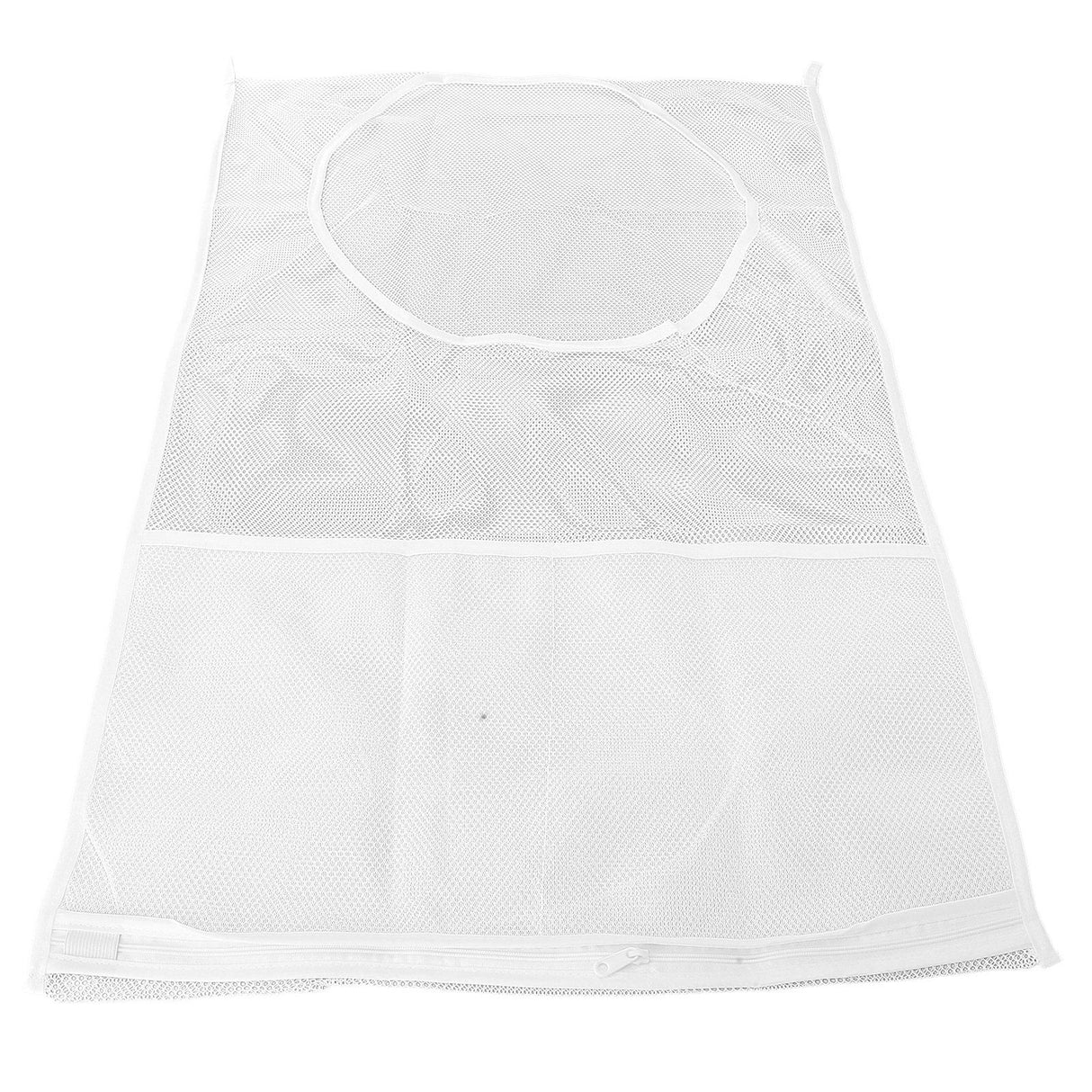 White Thickened Laundry Storage Bag WallMounted Toys Net Bag for Bathroom Laundry(with Grid )