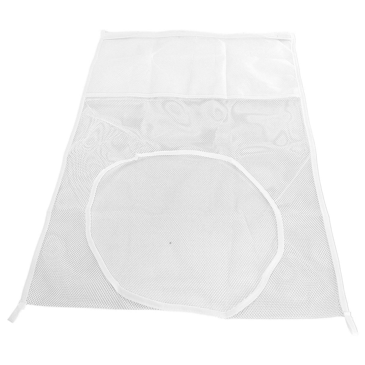 White Thickened Laundry Storage Bag WallMounted Toys Net Bag for Bathroom Laundry(with Grid )