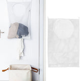 White Thickened Laundry Storage Bag WallMounted Toys Net Bag for Bathroom Laundry(Without Grid )
