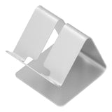 Cell Phone Holder Aluminum Alloy Lightweight and Portable Desk Phone Stand for Mobile Phones and TabletsSilver - Front View