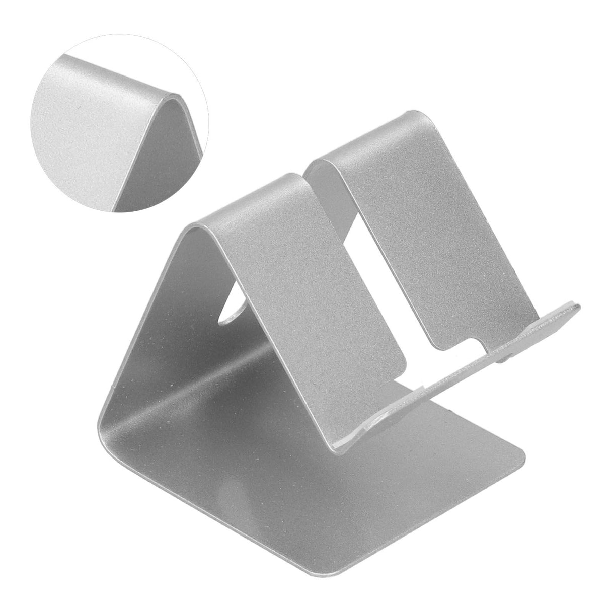 Cell Phone Holder Aluminum Alloy Lightweight and Portable Desk Phone Stand for Mobile Phones and TabletsSilver