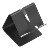 Cell Phone Holder Aluminum Alloy Lightweight and Portable Desk Phone Stand for Mobile Phones and TabletsBlack - Side View
