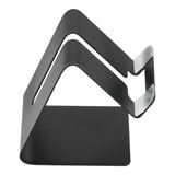 Cell Phone Holder Aluminum Alloy Lightweight and Portable Desk Phone Stand for Mobile Phones and TabletsBlack - Rear View