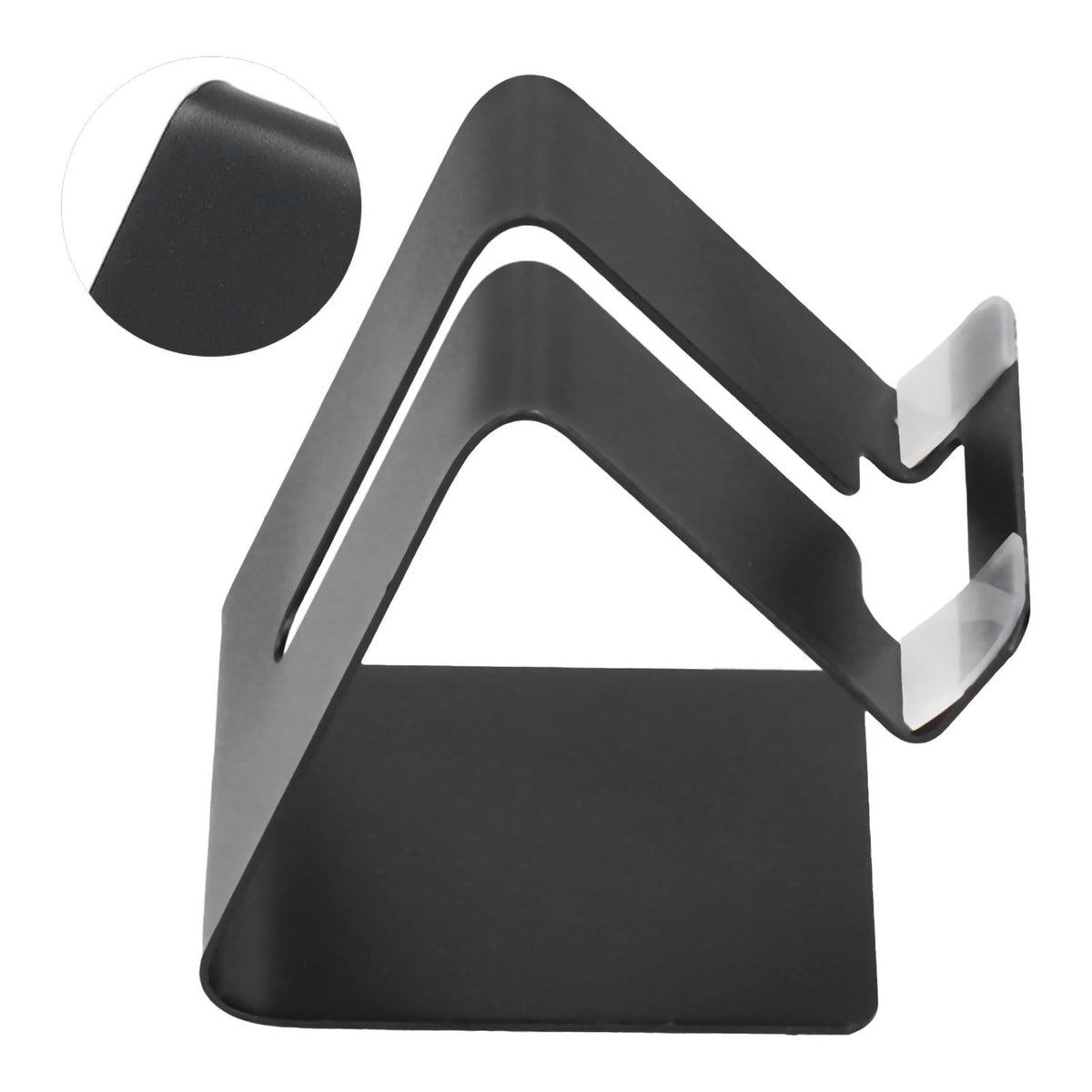 Cell Phone Holder Aluminum Alloy Lightweight and Portable Desk Phone Stand for Mobile Phones and TabletsBlack