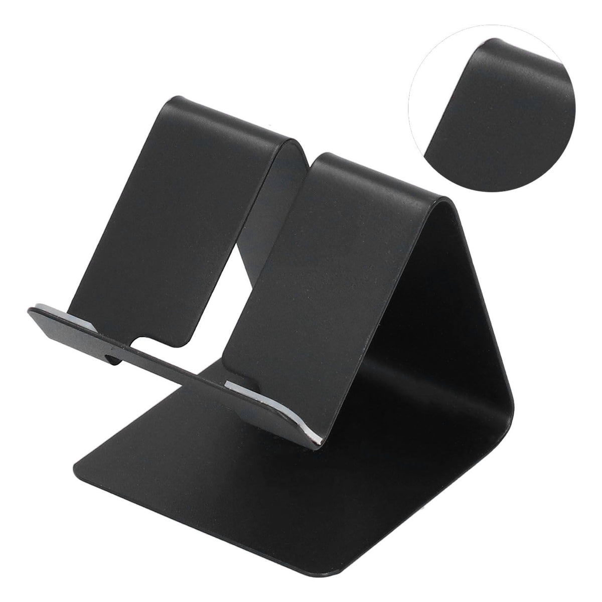 Cell Phone Holder Aluminum Alloy Lightweight and Portable Desk Phone Stand for Mobile Phones and TabletsBlack