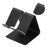 Cell Phone Holder Aluminum Alloy Lightweight and Portable Desk Phone Stand for Mobile Phones and TabletsBlack