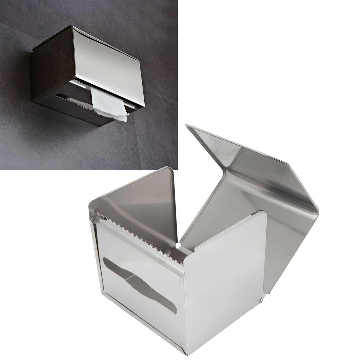 Tissue Holder Durable 304 Stainless Steel Tissue Box for Kitchen Bathroom Bedroom4351 Mirror Surface Tissue Box
