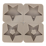 DIY Silicone Mold Reusable Car Pendant Decorative Wax Mold for Home Kitchen Handcraft Shop5‑Pointed Star - Low Angle
