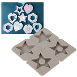 DIY Silicone Mold Reusable Car Pendant Decorative Wax Mold for Home Kitchen Handcraft Shop5‑Pointed Star