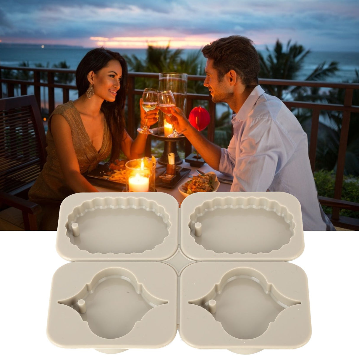 DIY Silicone Mold Reusable Car Pendant Decorative Wax Mold for Home Kitchen Handcraft ShopPeach Heart