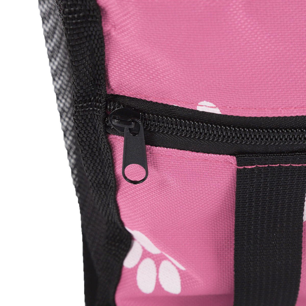Bear Paw Pattern Pet Carrier Cage Washable Pet Car Travel Safety Seat with Support RodPink