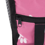 Bear Paw Pattern Pet Carrier Cage Washable Pet Car Travel Safety Seat with Support RodPink - Extra Image