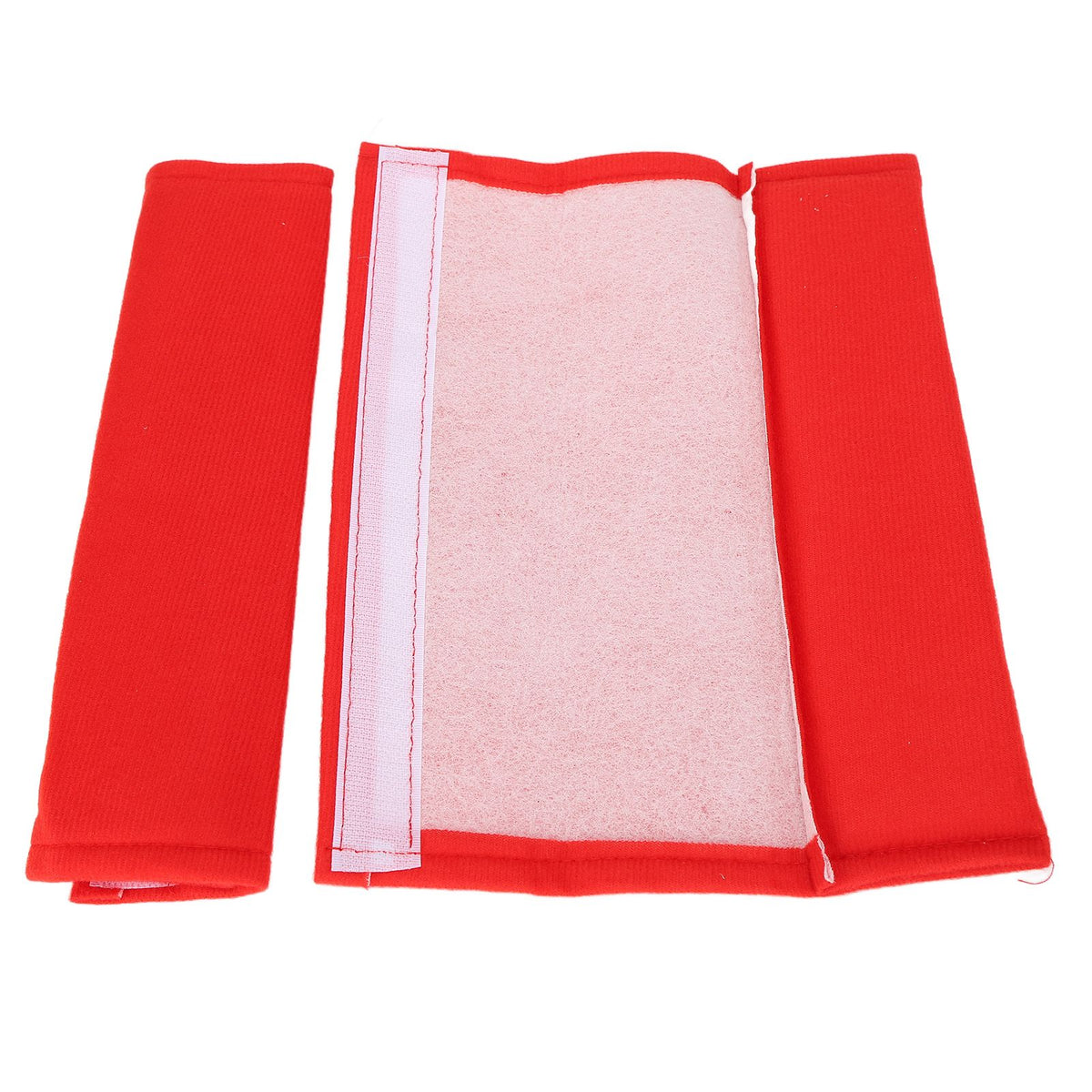 2PCS Seatbelt Pad Car Safety Belt Pad Shoulder Pad Soft Comfortable Belt Strap for Adult ChildrenRed