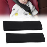 2PCS Seatbelt Pad Car Safety Belt Pad Shoulder Pad Soft Comfortable Belt Strap for Adult ChildrenBlack
