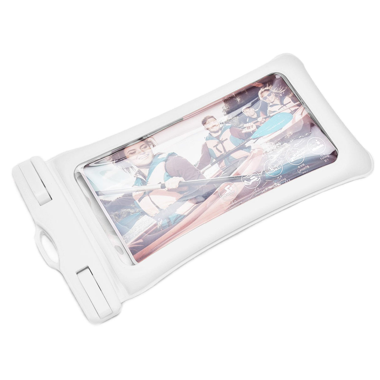 TPU Universal Floating Waterproof Phone Bag Pouch Cover with Lanyard for Below 7.2‑inch PhoneWhite