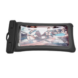 TPU Universal Floating Waterproof Phone Bag Pouch Cover with Lanyard for Below 7.2‑inch PhoneBlack