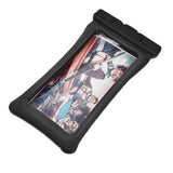 TPU Universal Floating Waterproof Phone Bag Pouch Cover with Lanyard for Below 7.2‑inch PhoneBlack