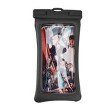 TPU Universal Floating Waterproof Phone Bag Pouch Cover with Lanyard for Below 7.2‑inch PhoneBlack