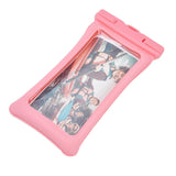 TPU Universal Floating Waterproof Phone Bag Pouch Cover with Lanyard for Below 7.2‑inch PhonePink