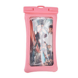 TPU Universal Floating Waterproof Phone Bag Pouch Cover with Lanyard for Below 7.2‑inch PhonePink